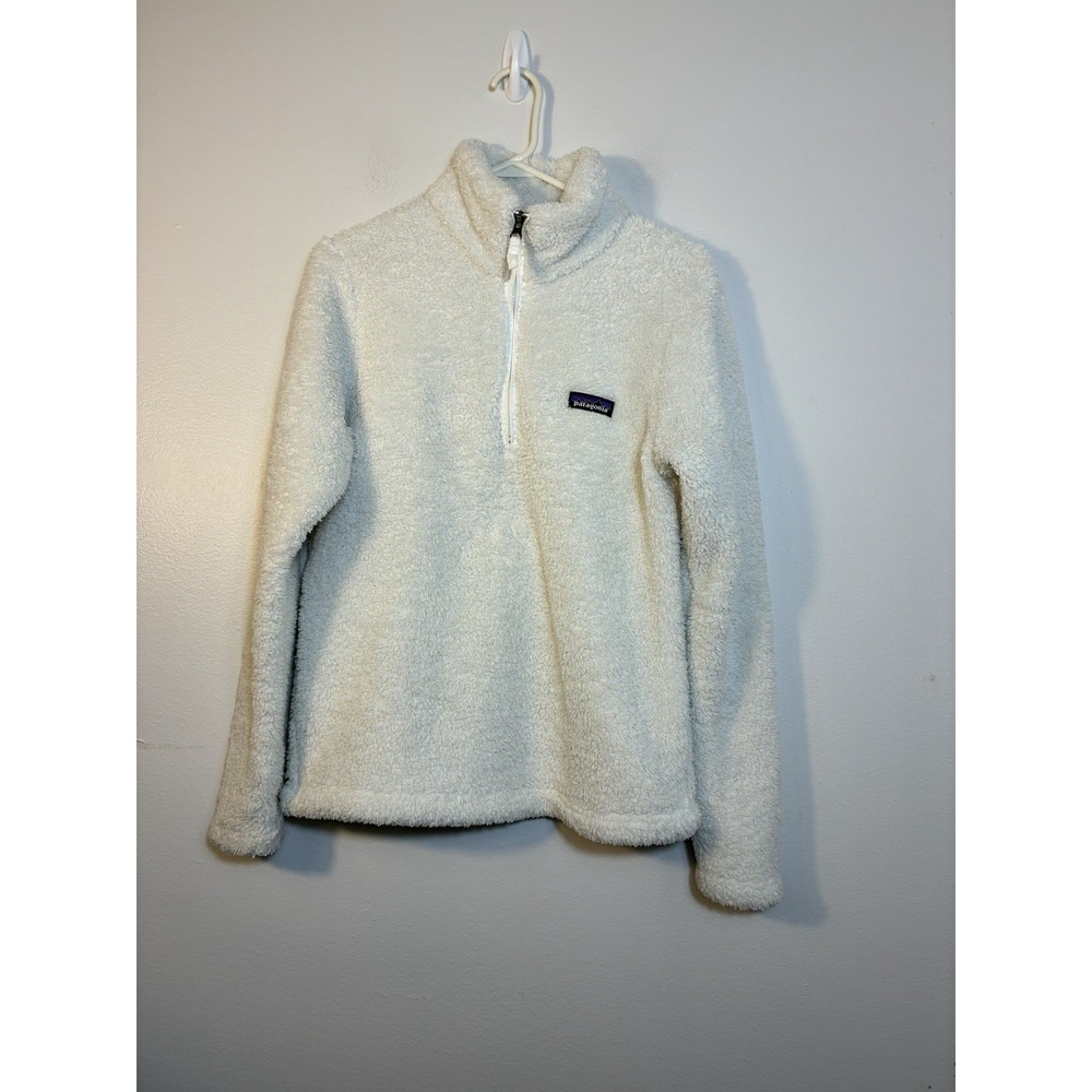 Patagonia fleece better‎ sweater women's small white quarter zip Outdoor Hiking